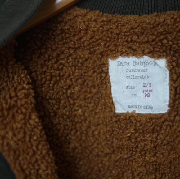 Zara Green Jacket with Fur Interior - Picture 6 of 12